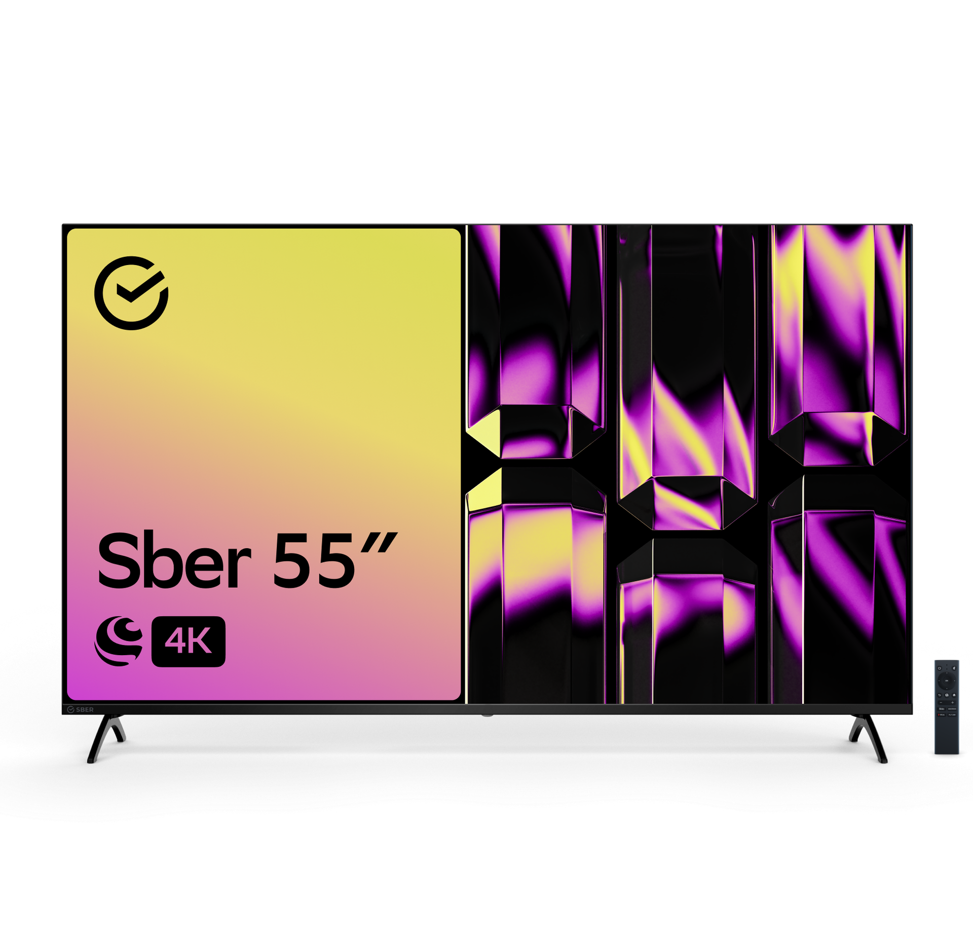 Телевизор Sber SDX-55U4123B, черный