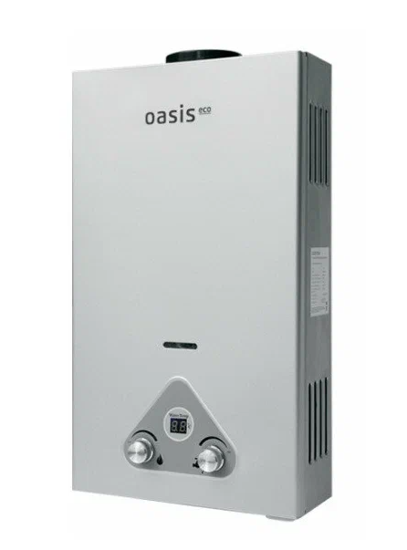 Водонагреватель проточный газовый Oasis Eco S-24, серебристый