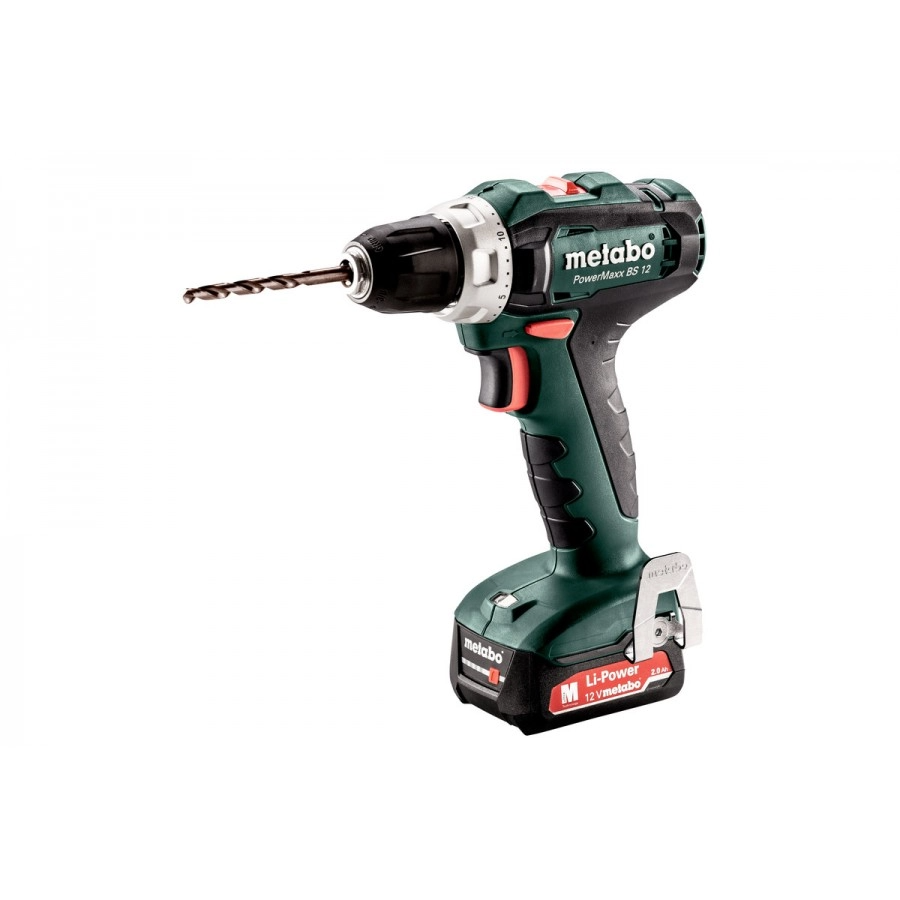 Дрель-шуруповерт аккумуляторная Metabo PowerMaxx BS 12, арт. 601036500 (кейс, с 2 АКБ и ЗУ)