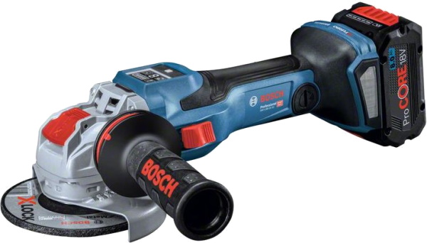 Угловая шлифмашина (болгарка) Bosch GWX 18V-15 SC Professional 06019H6501 (с 2-мя АКБ, кейс)