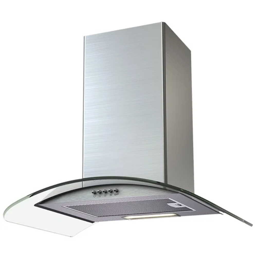 Вытяжка каминная Krona Sabrina 600 inox/glass push button, нержавеющая сталь