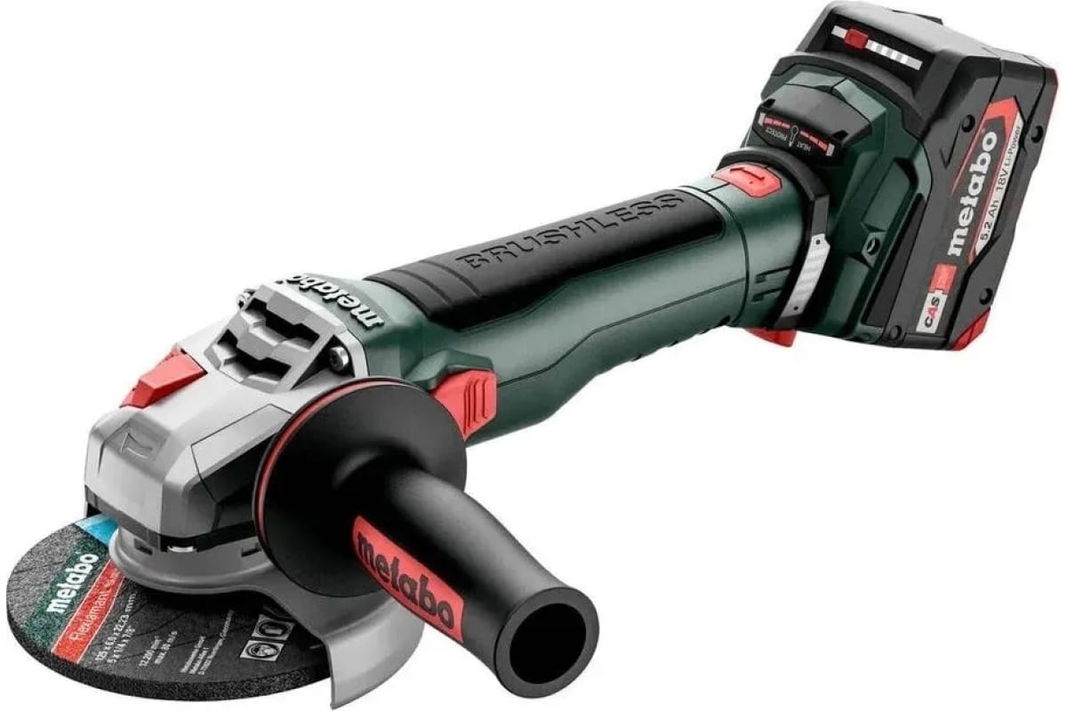 Угловая шлифмашина аккумуляторная Metabo W 18 LT BL 11-125 (кейс, с 2хАКБ и ЗУ)
