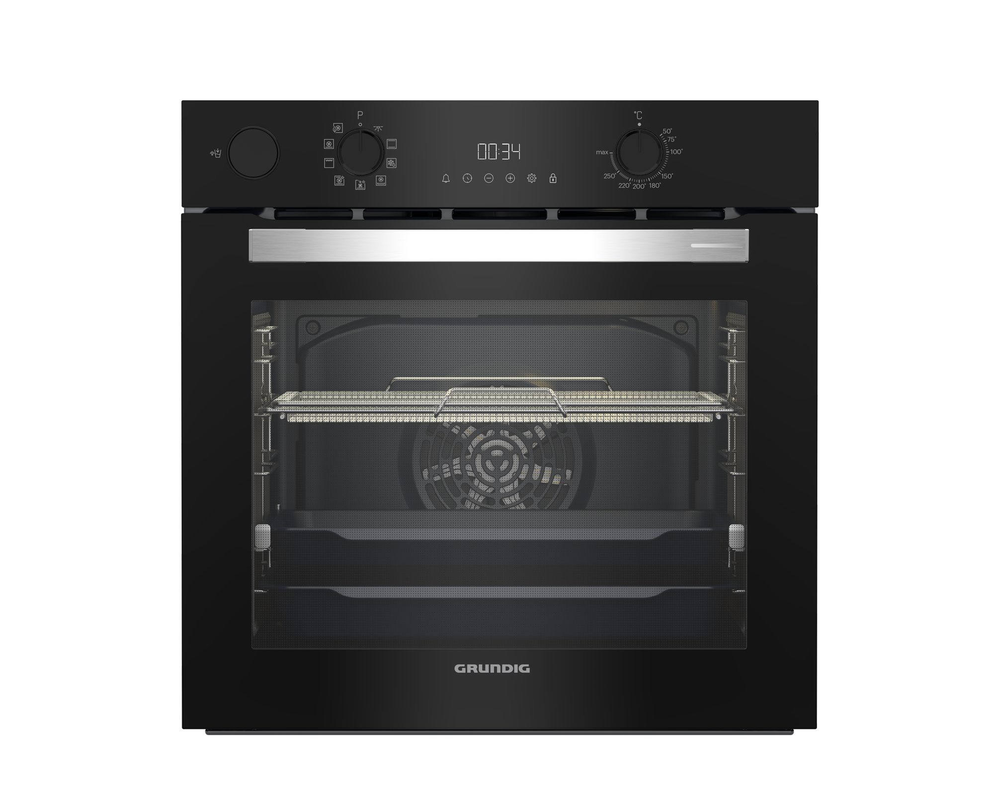 Духовой шкаф электрический Grundig GEBM12300BSA, черный