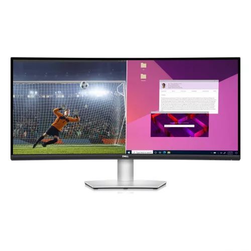 Монитор Dell S3423DWC, серебристый/черный