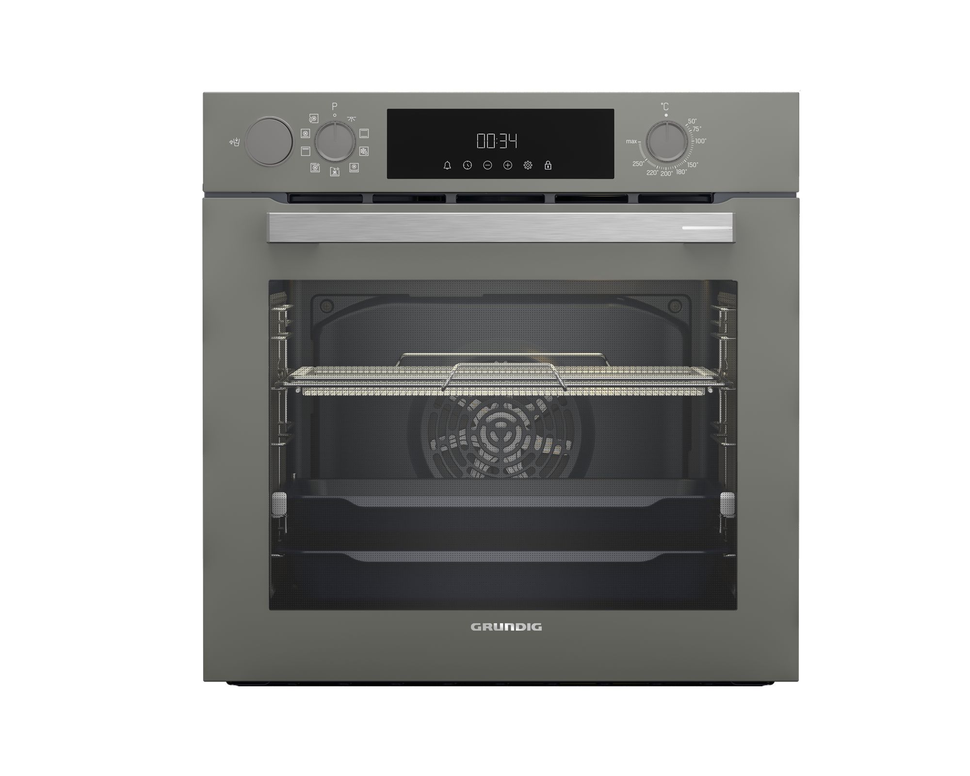 Духовой шкаф электрический Grundig GEBM12300GSA, серый