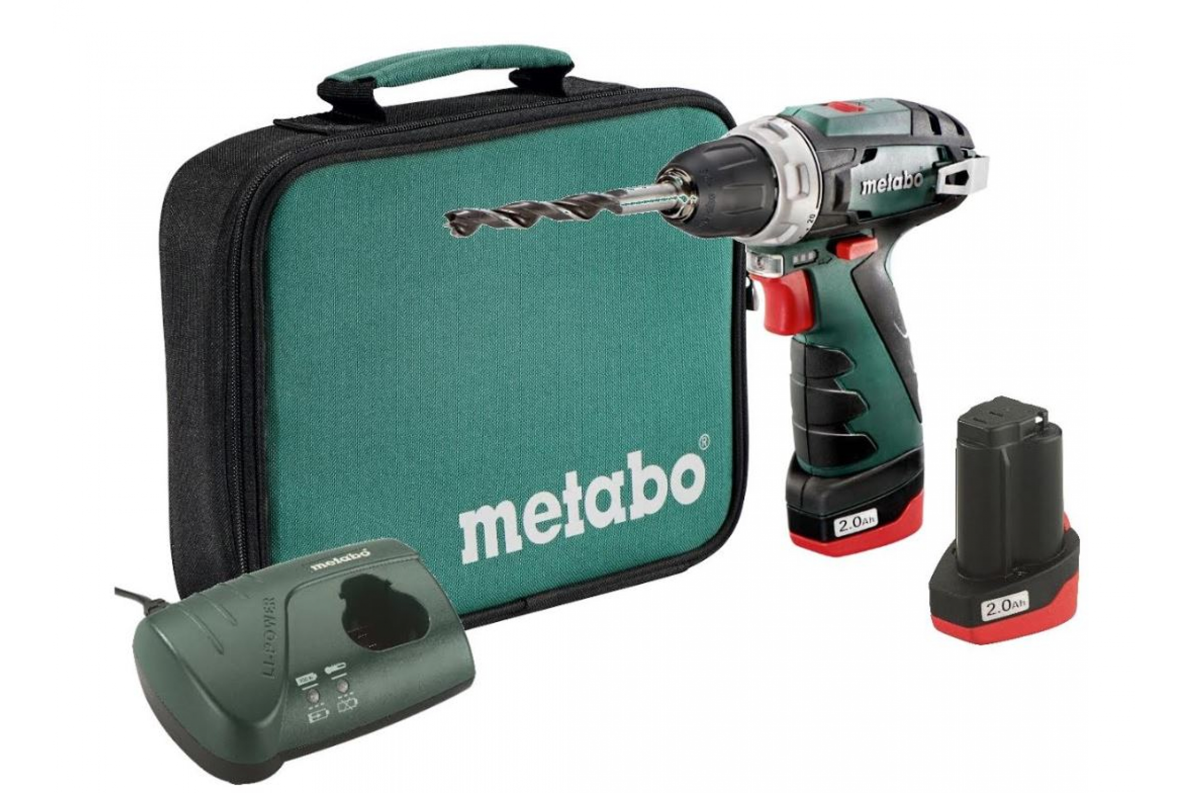 Дрель-шуруповерт аккумуляторная Metabo PowerMaxx BS 2х2,0 Ач, сумка