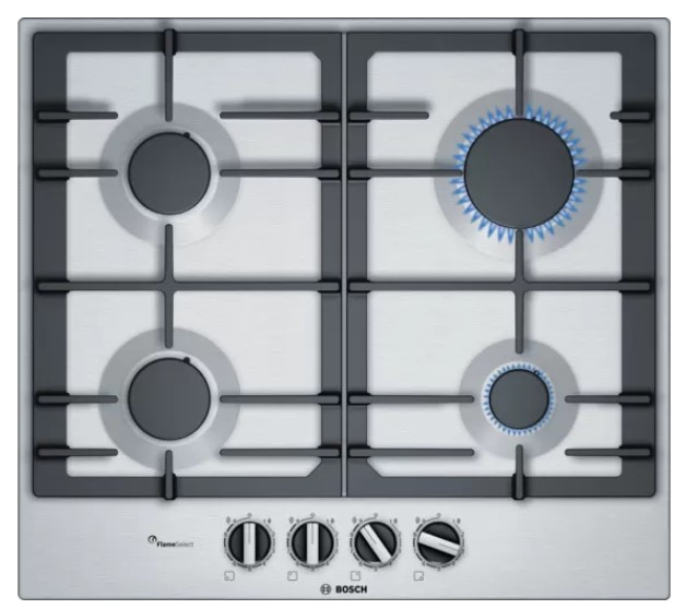 Варочная панель газовая Bosch PCP6A5B90, нержавеющая сталь