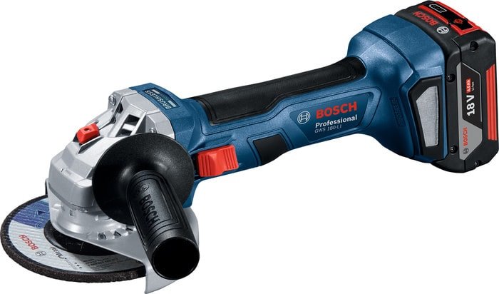 Угловая шлифмашина (болгарка) Bosch GWS 180-LI Professional 06019H9021 (с 2-мя АКБ, кейс)