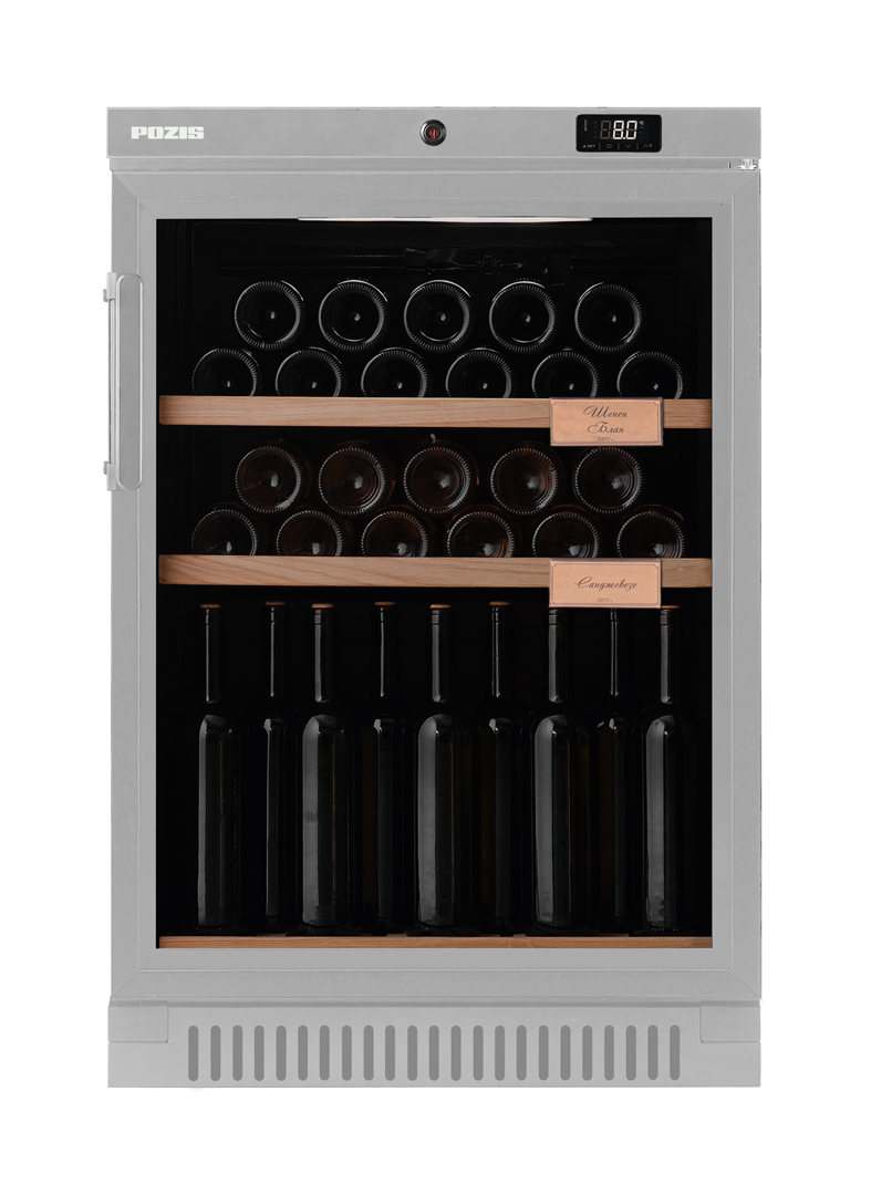 Винный шкаф POZIS ШВ-39, серебристый глянцевый