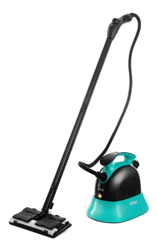 Пароочиститель Kitfort KT-9102 черно-бирюзовый