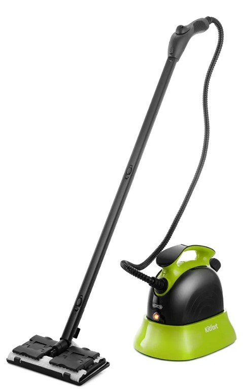Пароочиститель Kitfort KT-9102 черно-салатовый