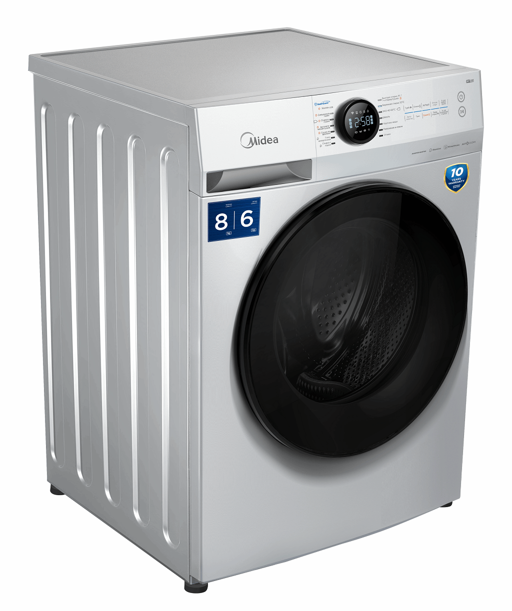 Стиральная машина Midea MF200D80WBS, (MF200D80WBSW-RU) белый