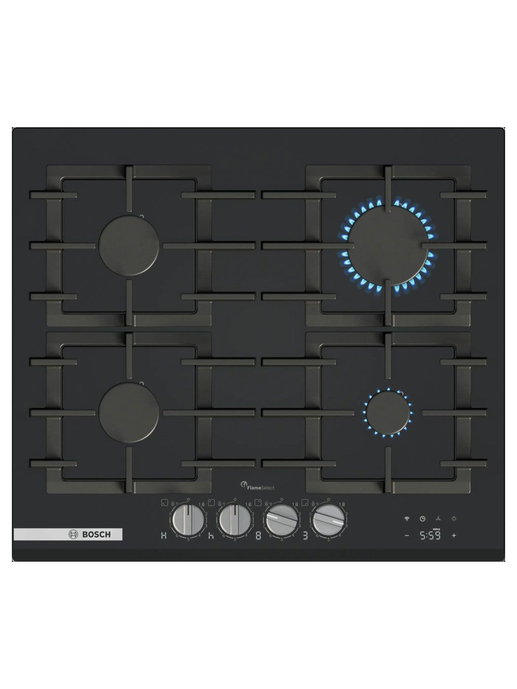 Варочная панель газовая Bosch PRP6A6H40R, черный