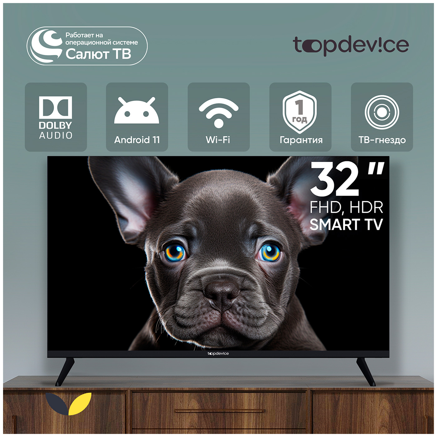 Телевизор Topdevice TDTV32CS08F_BK, черный