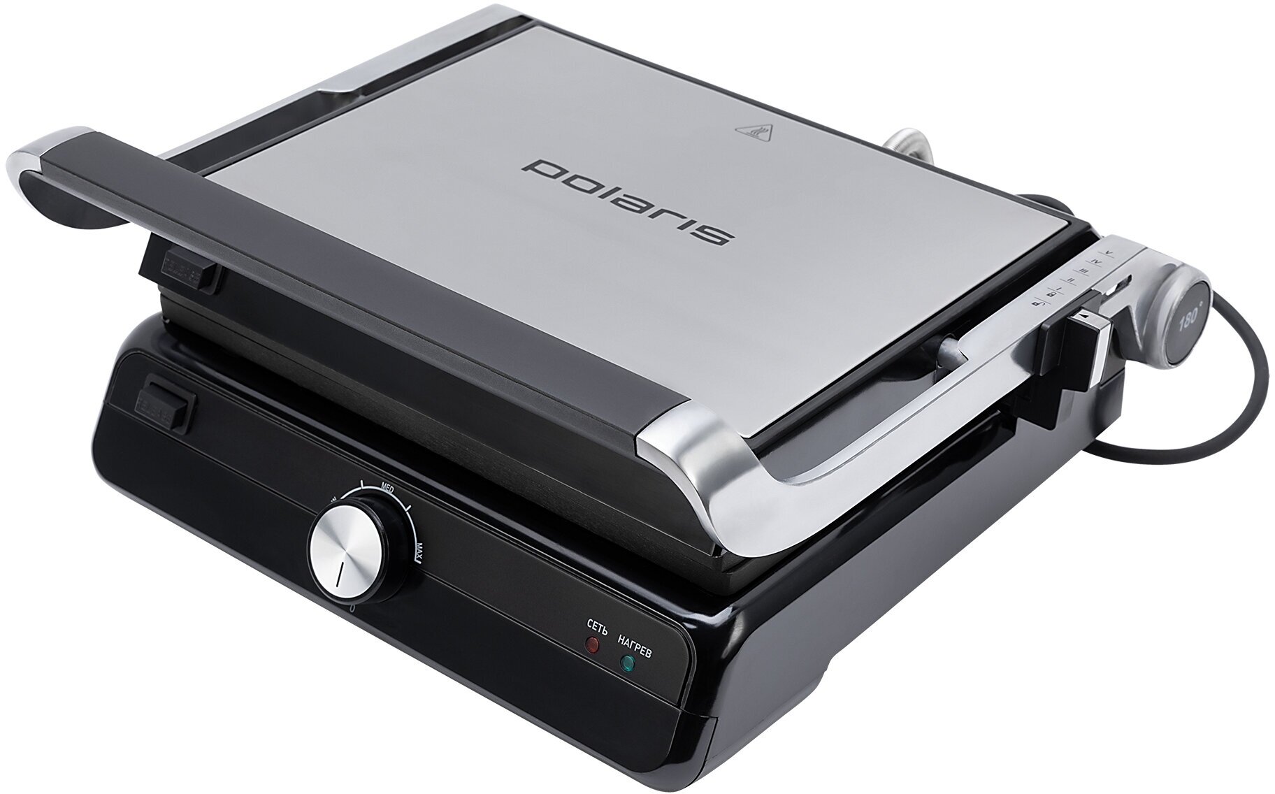 Гриль Polaris PGP 2102 черный/серебристый