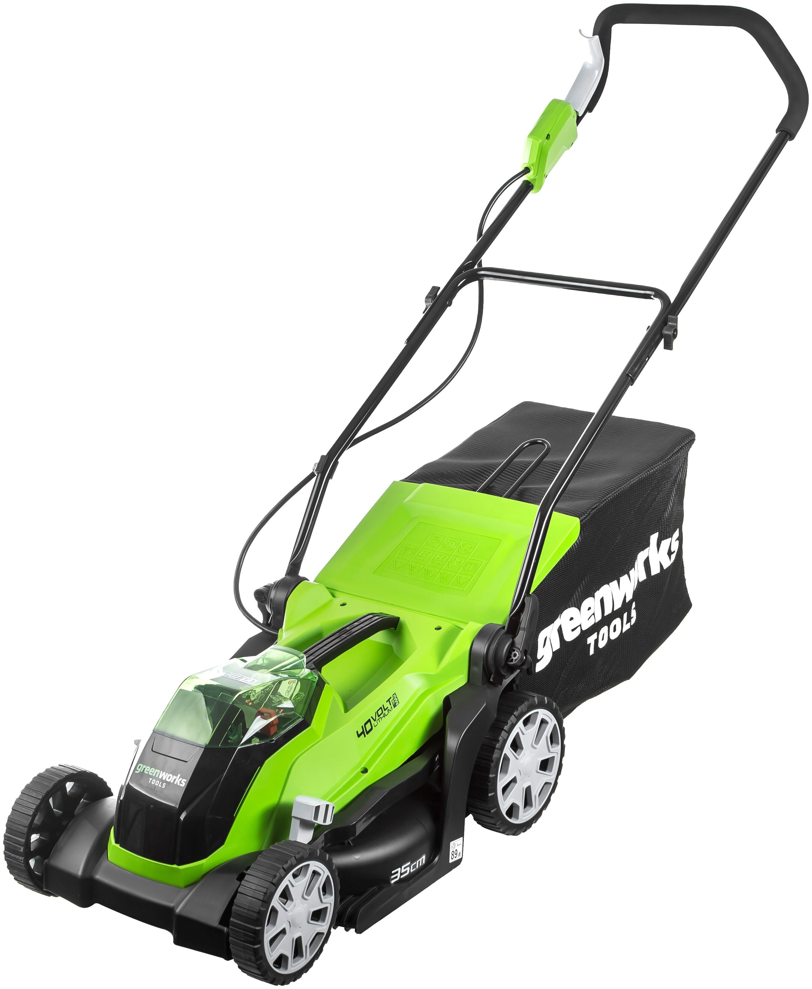Газонокосилка аккумуляторная GreenWorks G40LM35, арт. 2501907 (без АКБ и ЗУ)