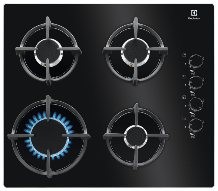 Варочная панель газовая Electrolux EGG6407K, черный