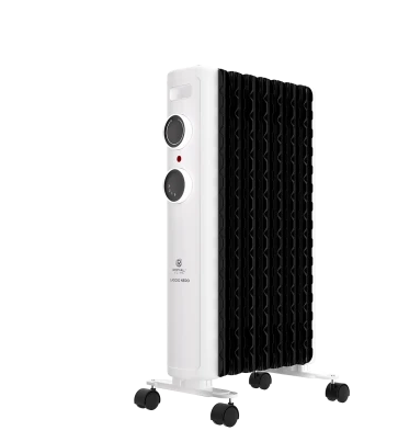 Радиатор масляный Royal Clima LAGGIO NERO ROR-LN7-1500M, белый/серый