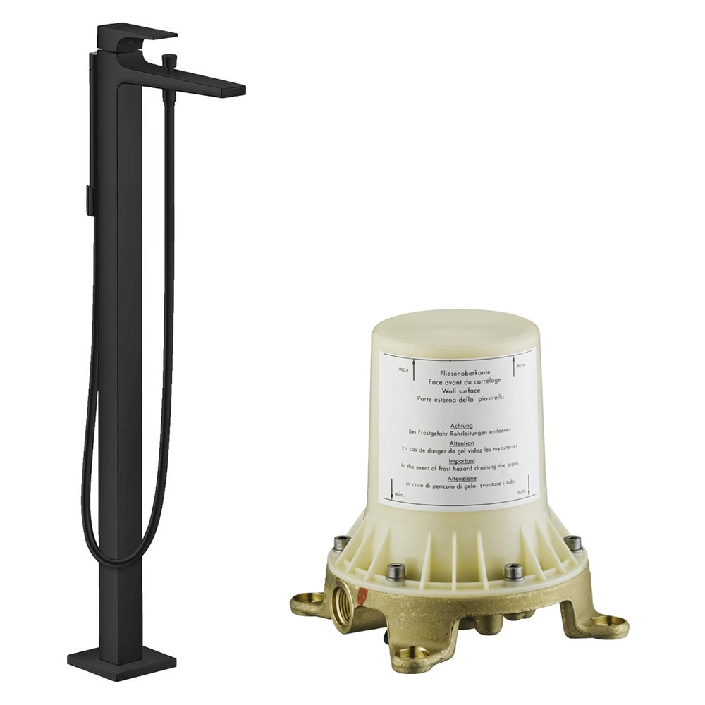 Смеситель для ванны Hansgrohe 32532670S Metropol (с внутренней частью), черный