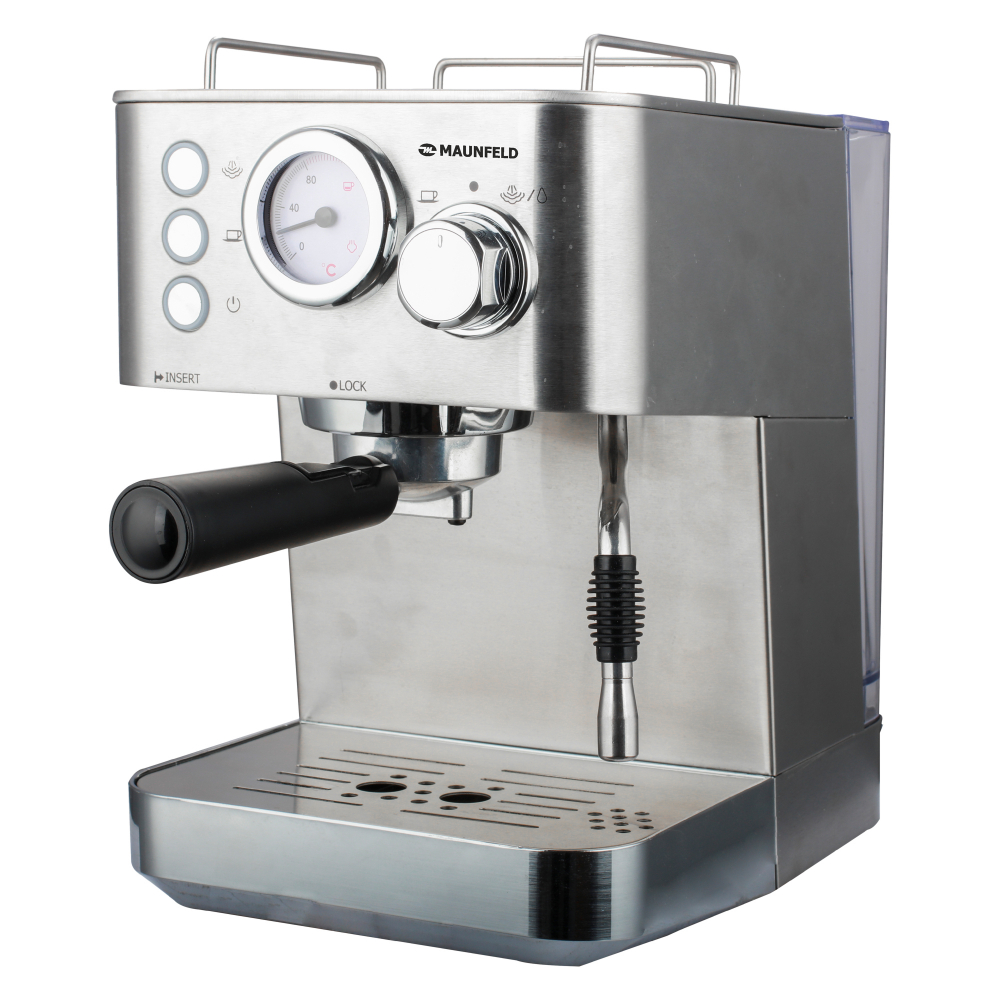 Кофемашина рожковая Maunfeld MF-721S PRO, нержавеющая сталь