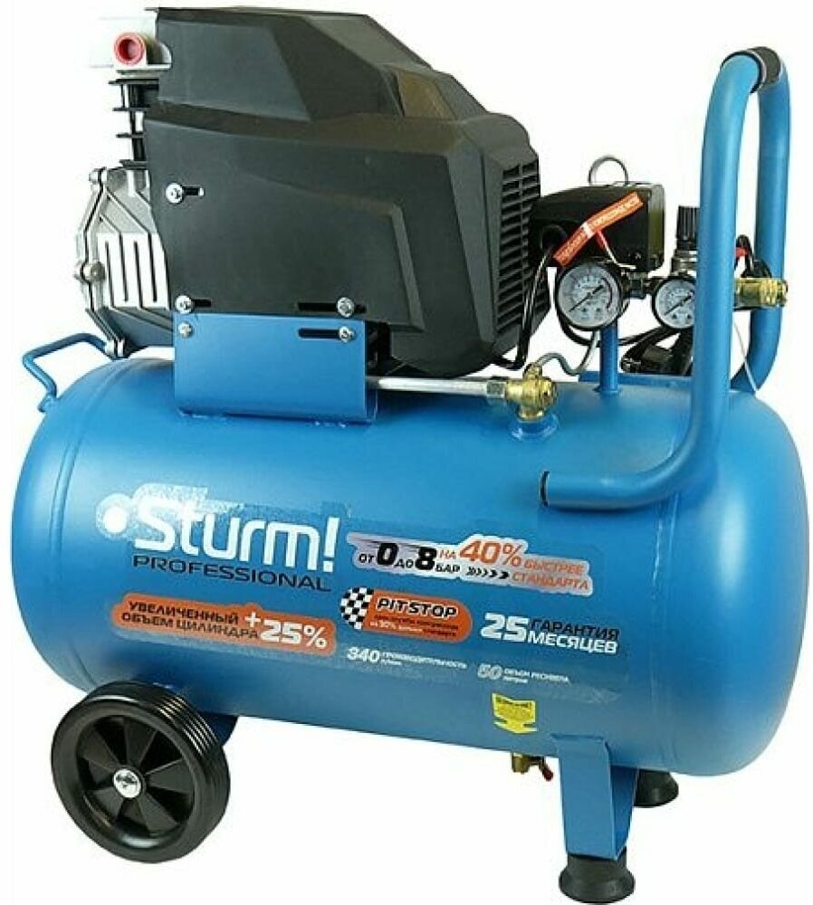 Компрессор воздушный Sturm AC93150P, голубой/черный