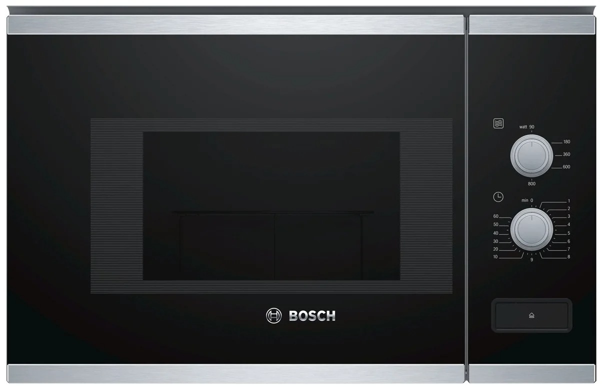 Микроволновая печь встраиваемая Bosch BFL520MВ0 / BFL520MS0 черный/нержавеющая сталь
