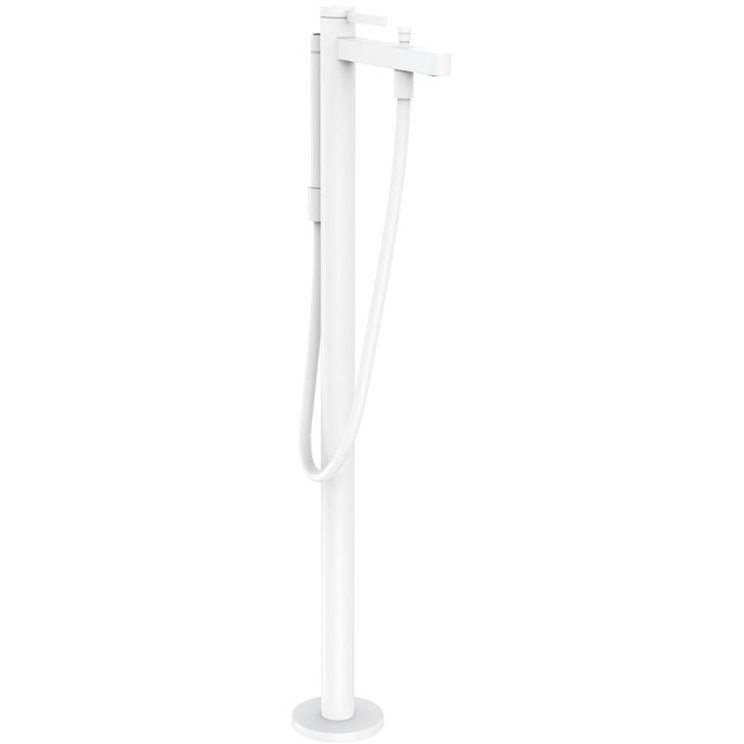 Смеситель для ванны с душем напольный Hansgrohe Finoris 76445700, белый матовый
