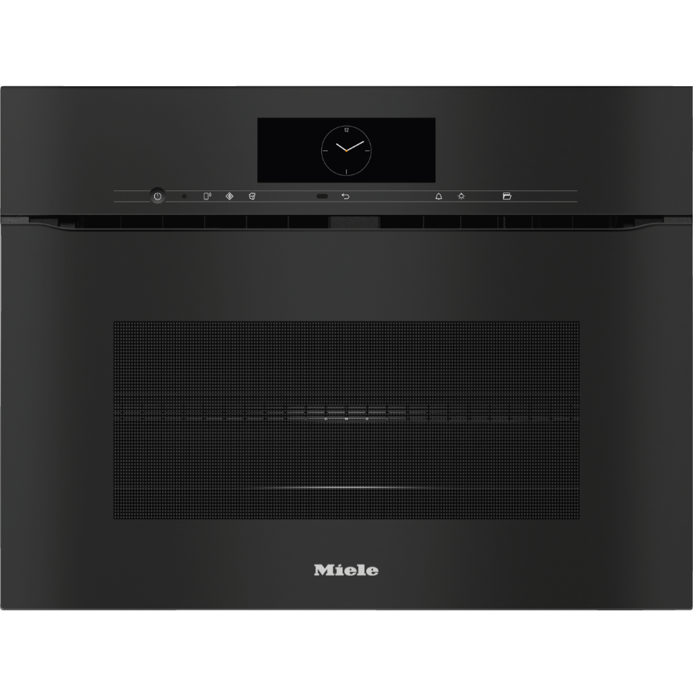 Духовой шкаф электрический с СВЧ Miele H 7840 BMX Obsidian Black, черный обсидиан