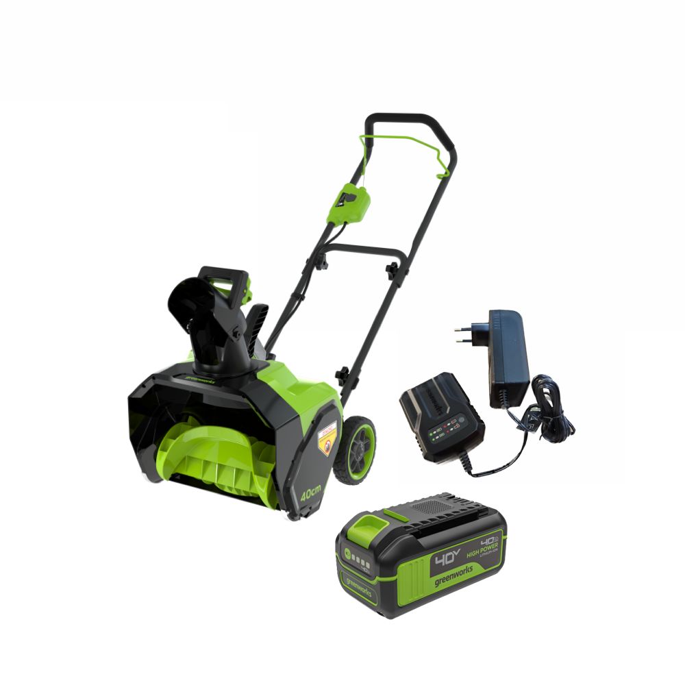 Снегоуборщик аккумуляторный GreenWorks G40ST40, арт. 2603607UB (с 1 АКБ и ЗУ)