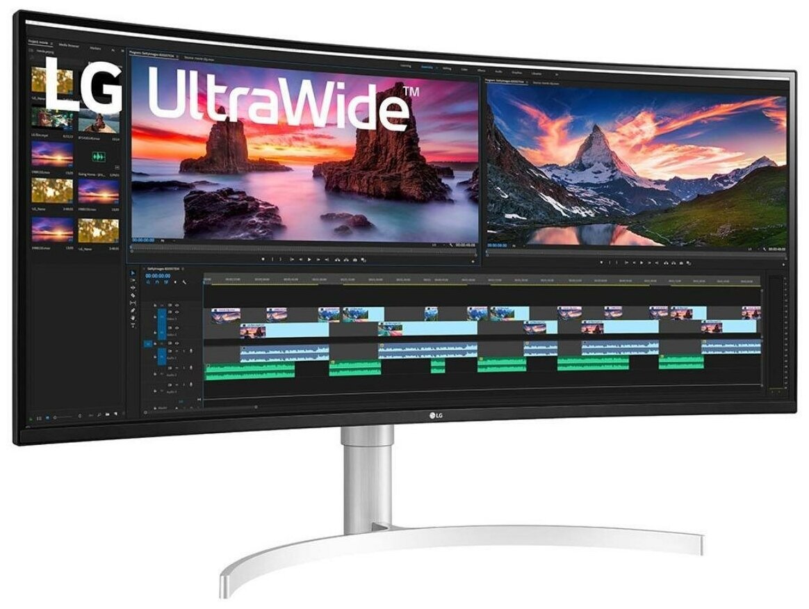 Монитор LG UltraWide 38WN95C-W белый