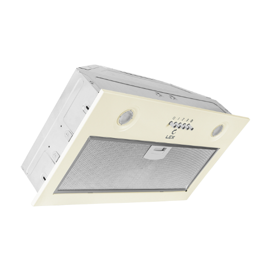 Вытяжка встраиваемая LEX Ghost G 600 Ivory Light, белый антик