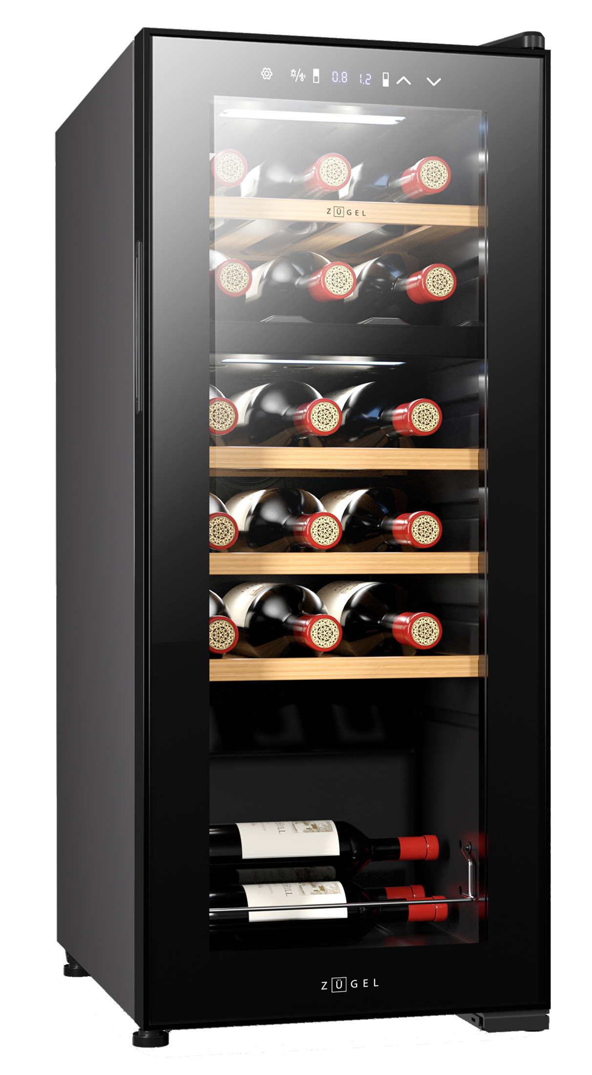 Винный шкаф Zugel ZCWF184DB, черный