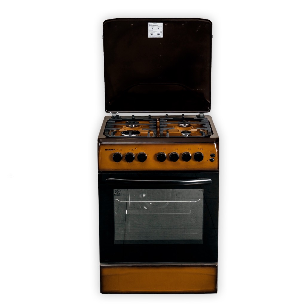 Плита газовая KRAFT KF-FSK6405AEBRI, коричневый