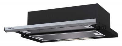 Вытяжка встраиваемая Krona Kamilla slim 600 black/inox (2 мотора)