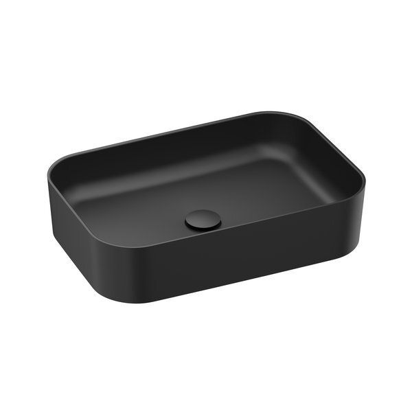 Раковина накладная Ravak Ceramic 550 R Slim XJX0D155001, черный матовый