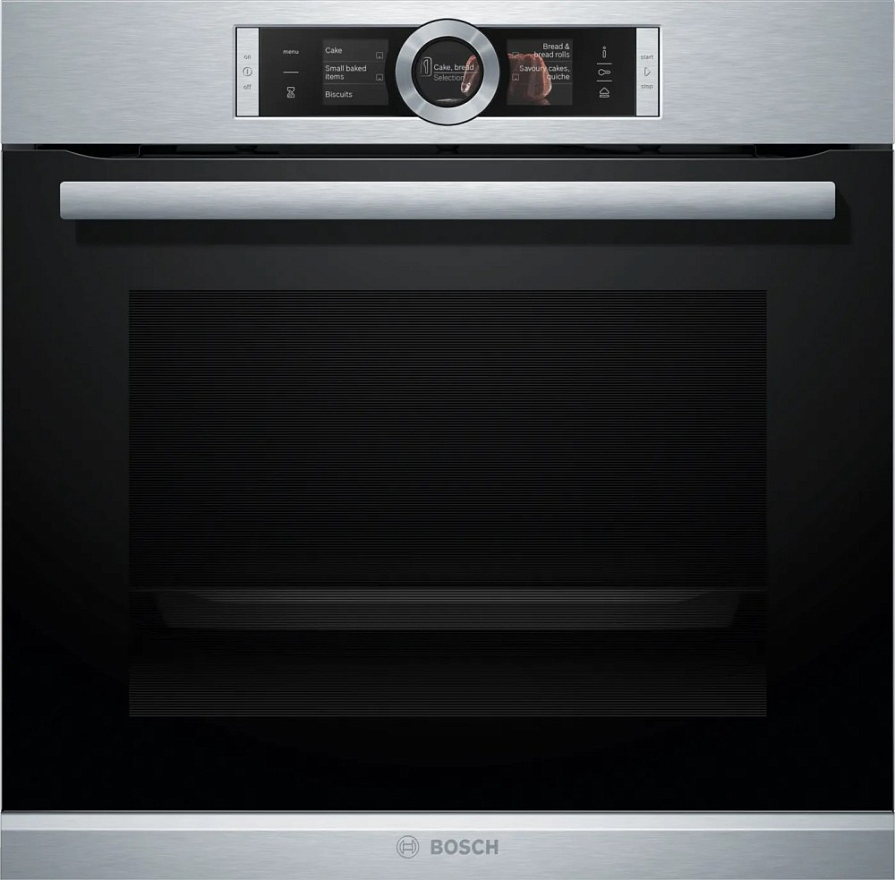 Духовой шкаф электрический Bosch HSG636BS1, серебристый