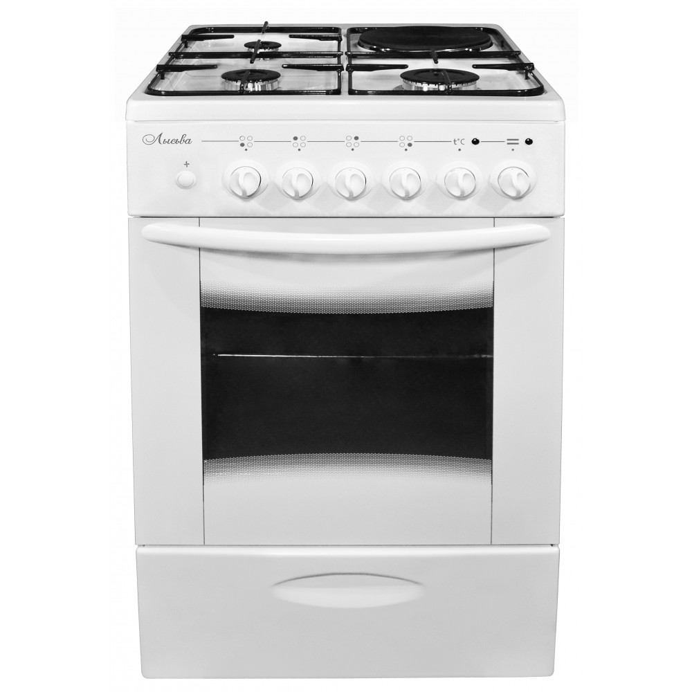 Плита комбинированная Лысьва ЭГ 1/3г14 МС-2у, белый, без крышки