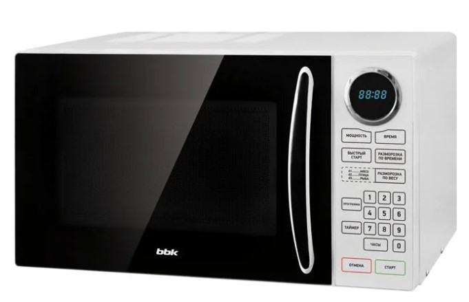 Микроволновая печь BBK 23MWS-916S/BW, черный/белый