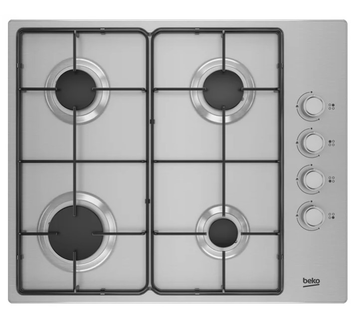 Варочная панель газовая Beko HIGG 641C3 SX, белый