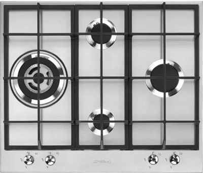 Варочная панель газовая Smeg PX364L, нержавеющая сталь