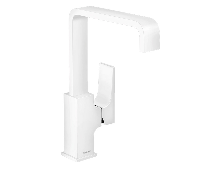 Смеситель для раковины Hansgrohe Metropol 32511700 (с донным клапаном), белый матовый