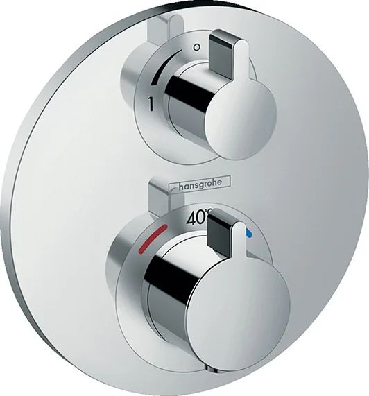 Термостат для душа Hansgrohe Ecostat S Set 15757000S (со скрытой частью 01800180), хром