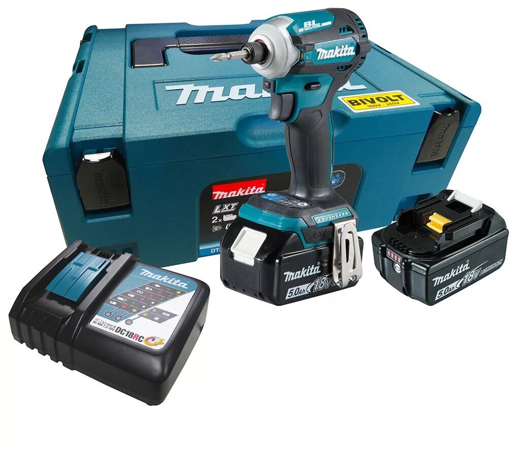 Шуруповерт Makita DTD172RTJ кейс в комплекте