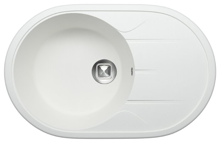 Врезная кухонная мойка Tolero R-116 77.5х50см кварцевый искусственный камень 923 Белый