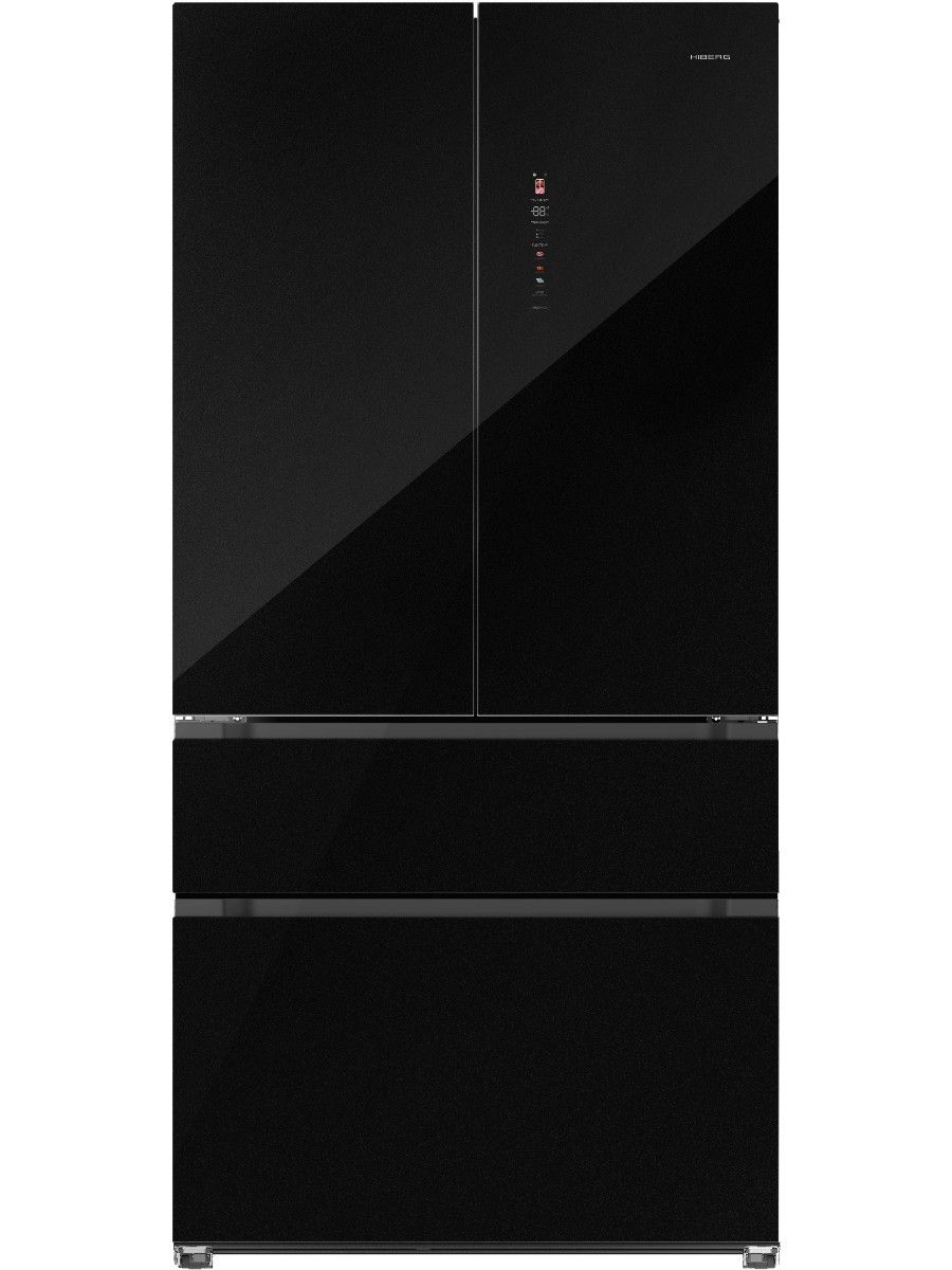 Холодильник HIBERG i-RFF 705 GB, черное мерцающее стекло