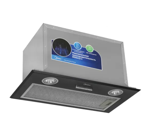 Вытяжка встраиваемая Midea MH60I370B, черный