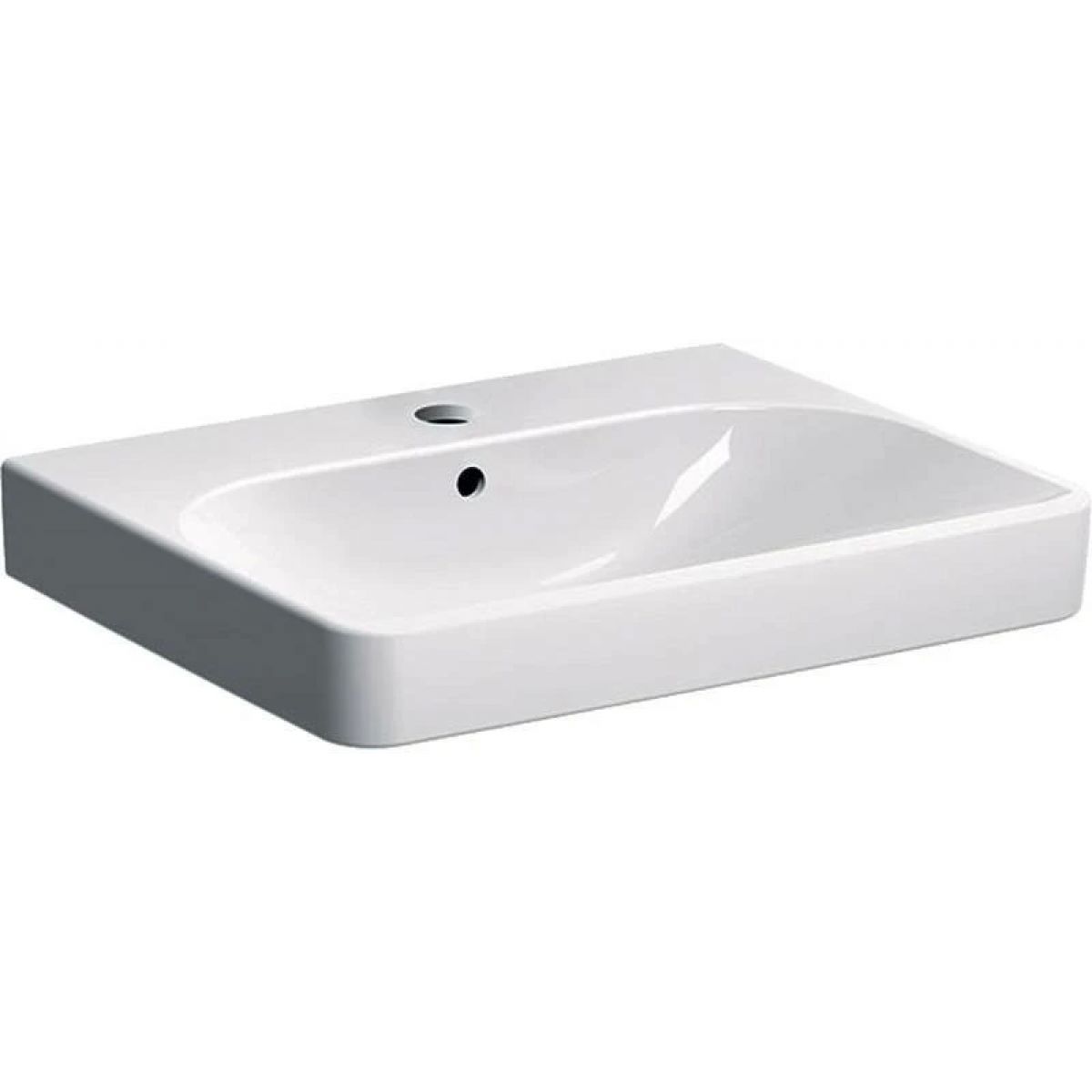 Раковина подвесная Geberit Smyle Square 500.229.01.1, белый