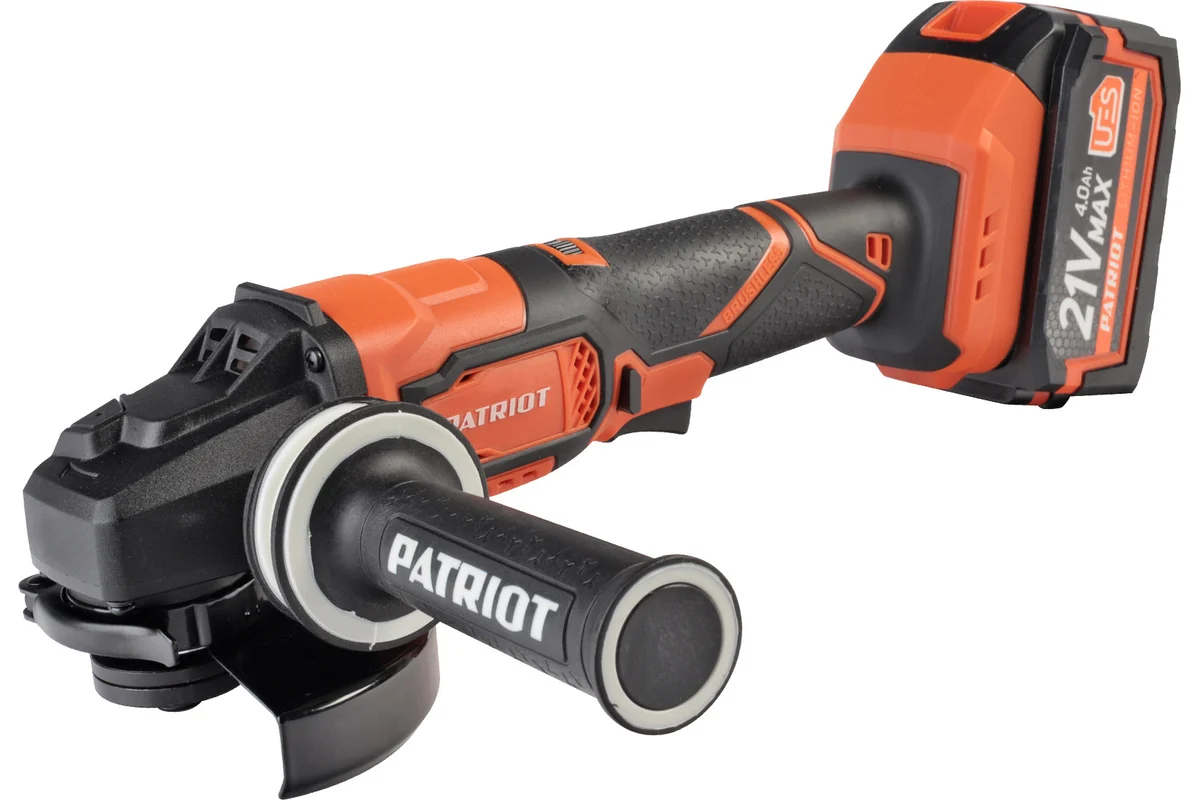 Угловая шлифмашина (болгарка) PATRIOT AG 125Li UES, Диск 125мм, 10000об/мин
