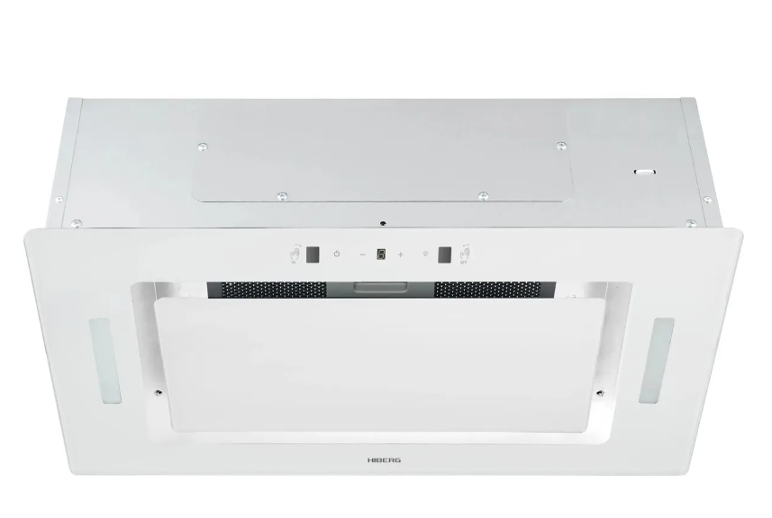 Вытяжка встраиваемая HIBERG VMF 6191 W, белое стекло