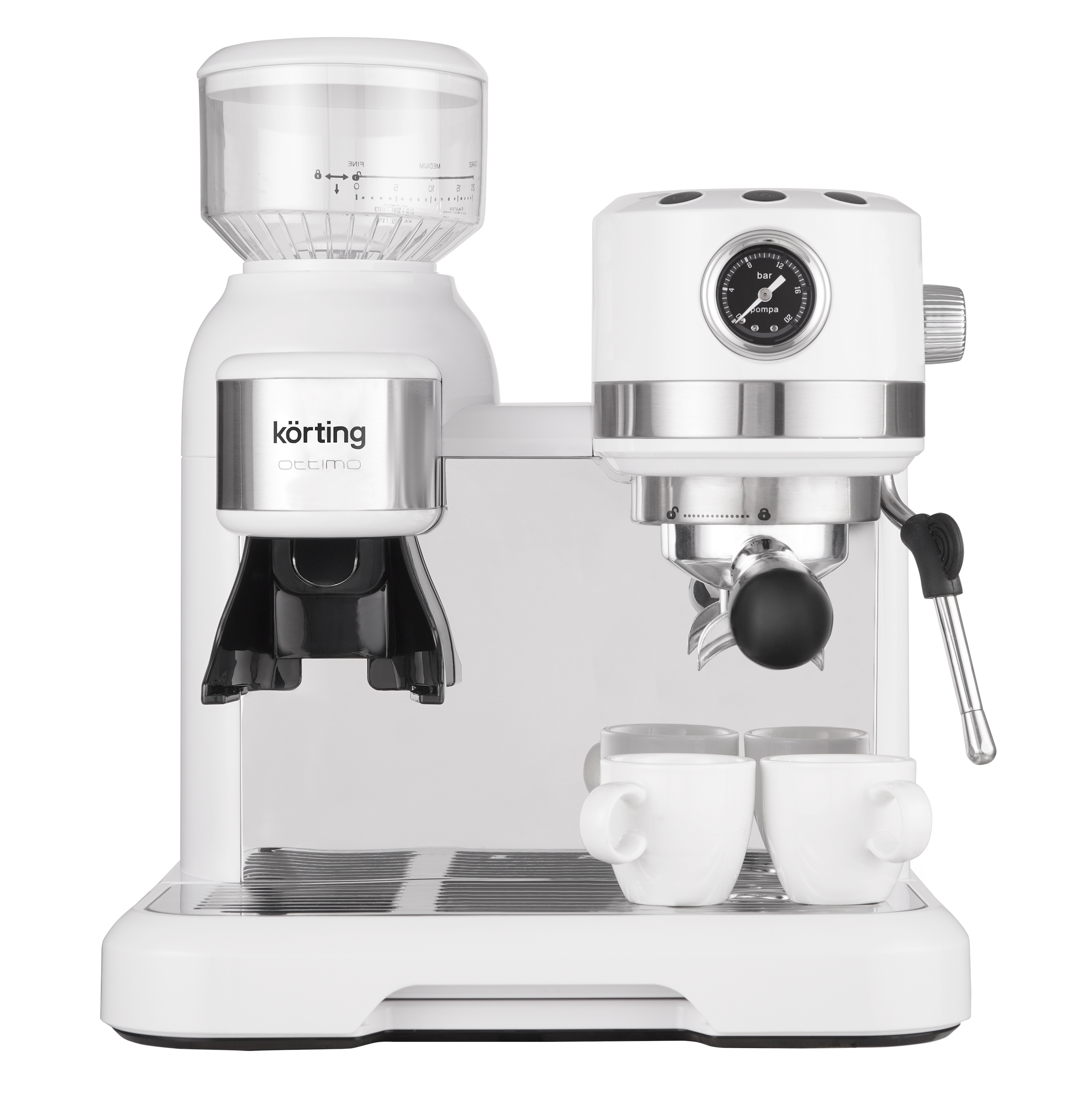 Кофеварка рожковая Korting KCM 1014 SA Ottimo, белый